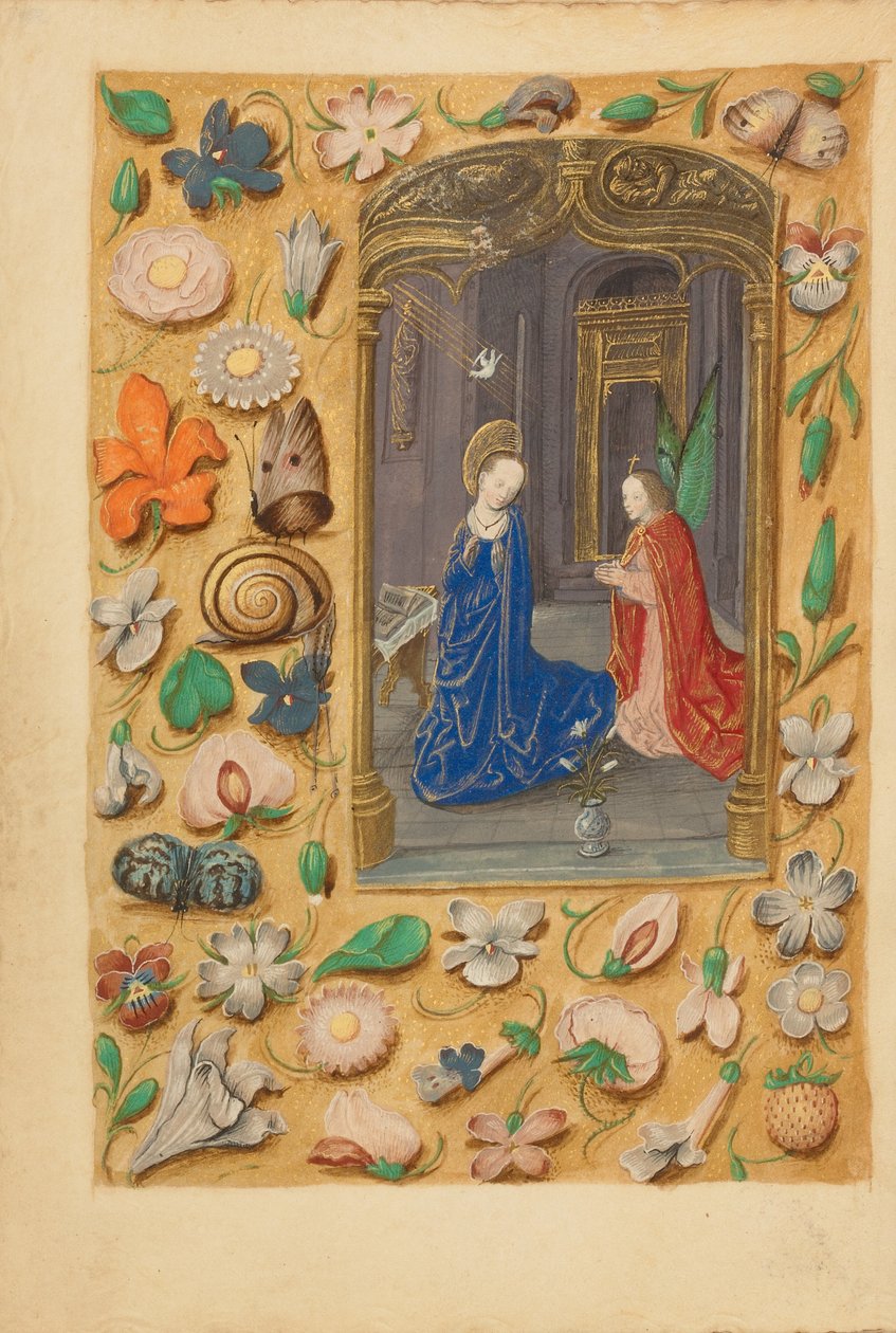 Die Verkündigung von Master of the Dresden Prayer Book