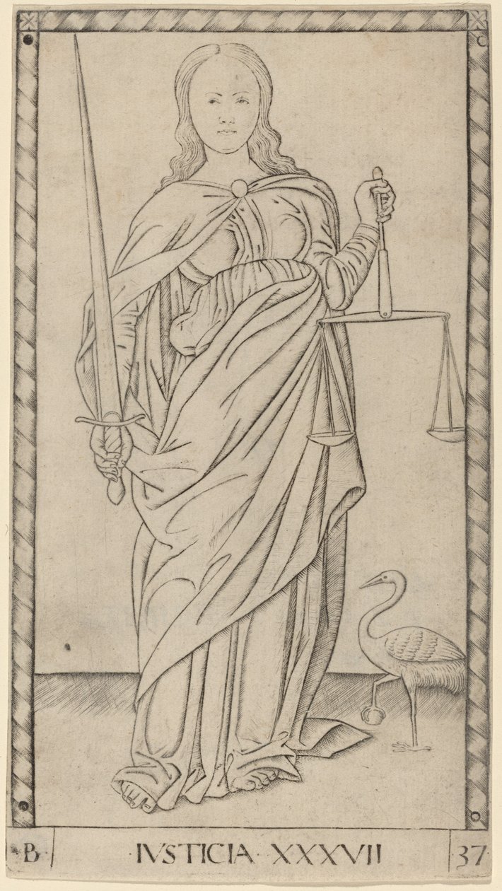Gerechtigkeit von Master of the E Series Tarocchi