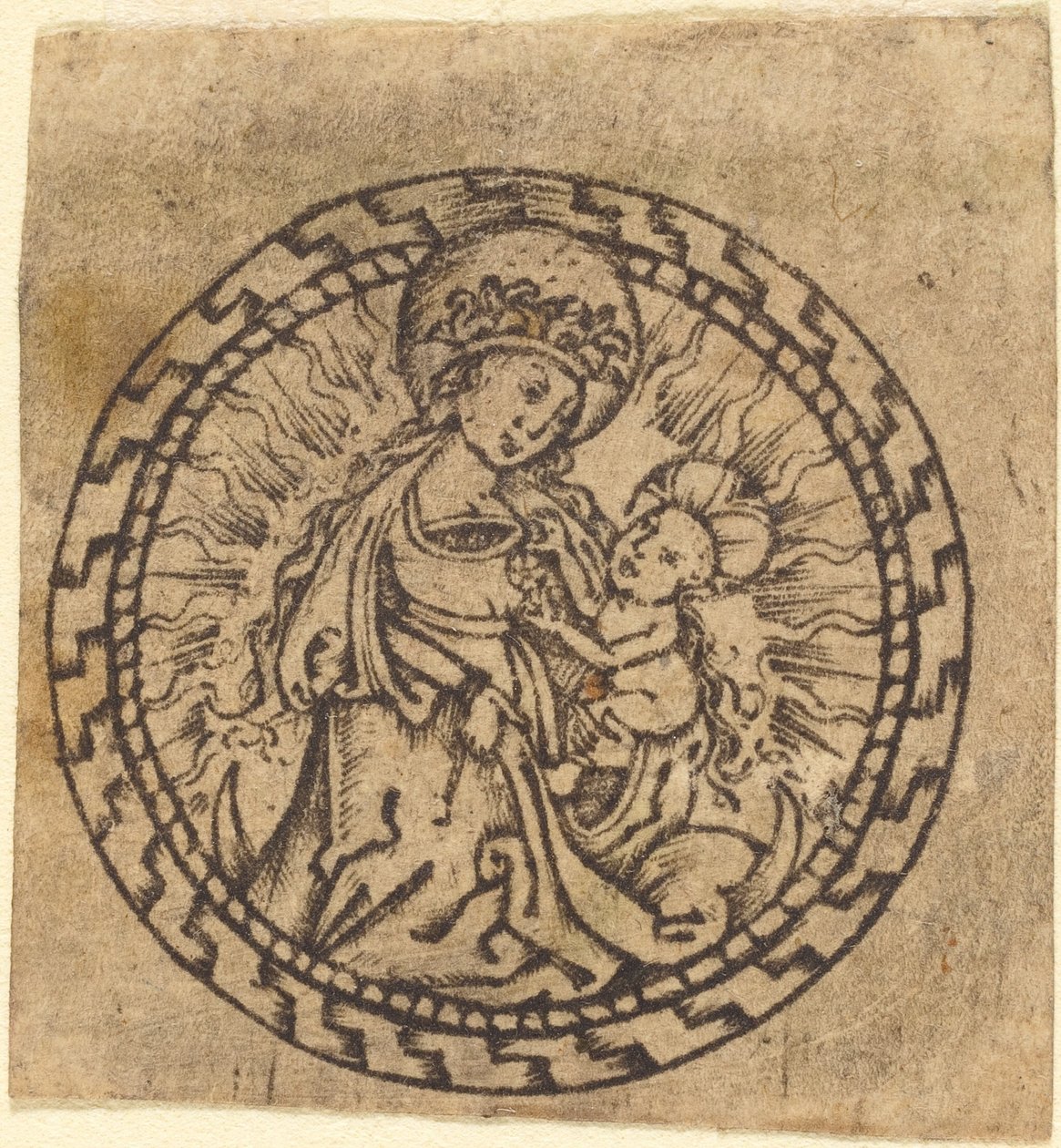 Madonna mit Kind von Master with the Flower Borders