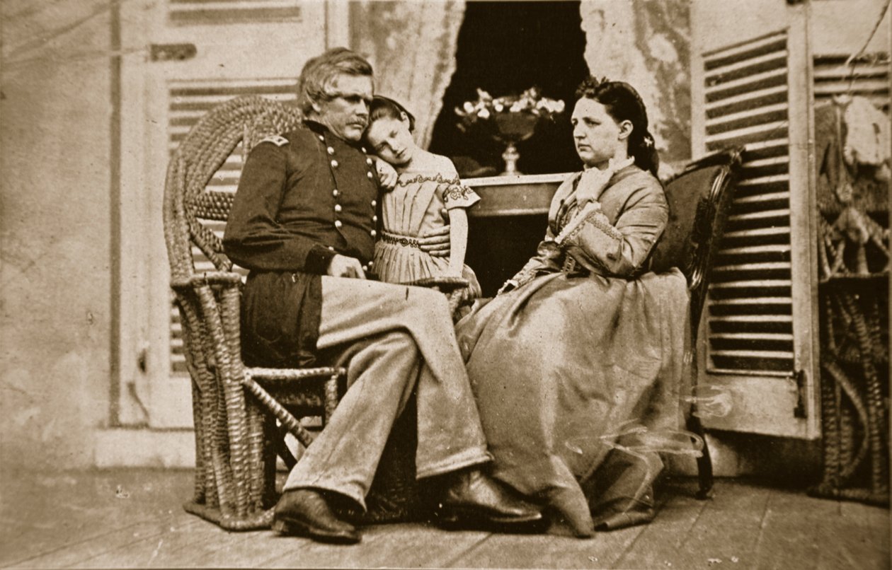 General E. O. C. Ord mit seiner Frau und Tochter, 1861-65 von Mathew B. Brady