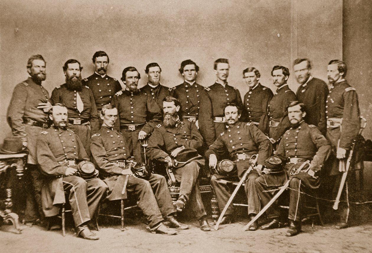 General F. P. Blair und Stab, 1861-65 von Mathew B. Brady