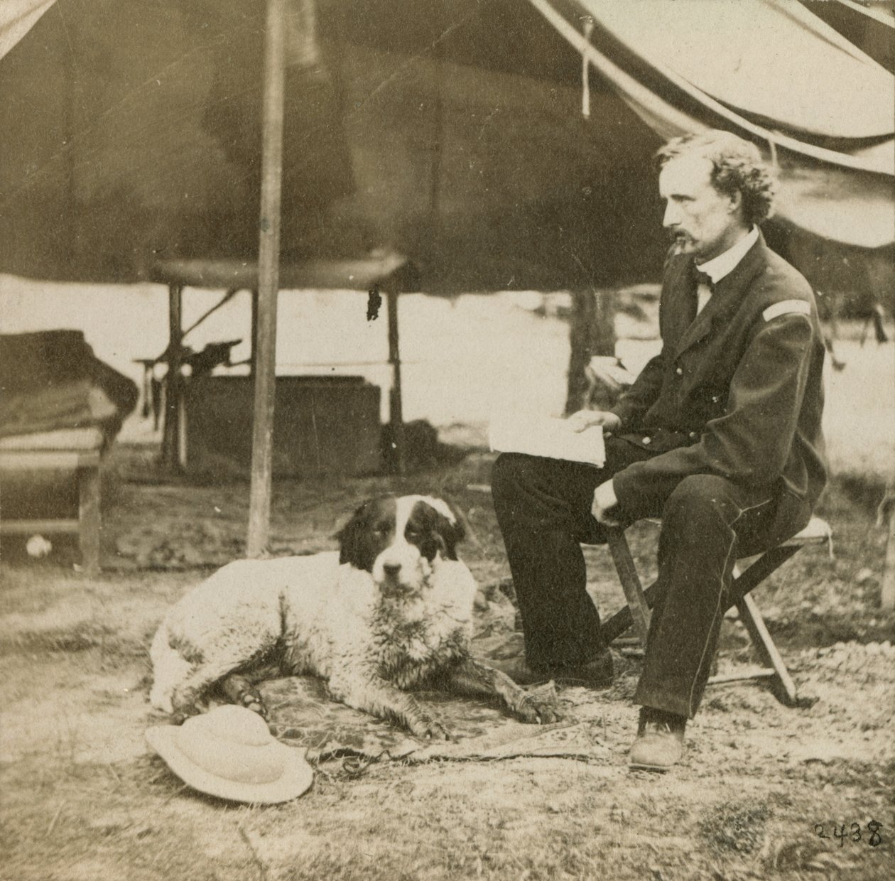 General Custer (1839-76) an seinem Hauptquartier, ca. 1864 von Mathew B. Brady