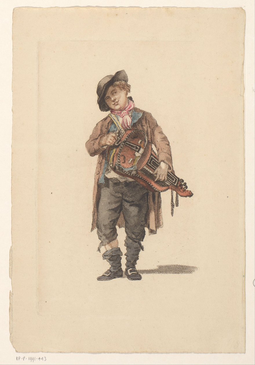 Drehleierspieler von Mathias de Sallieth