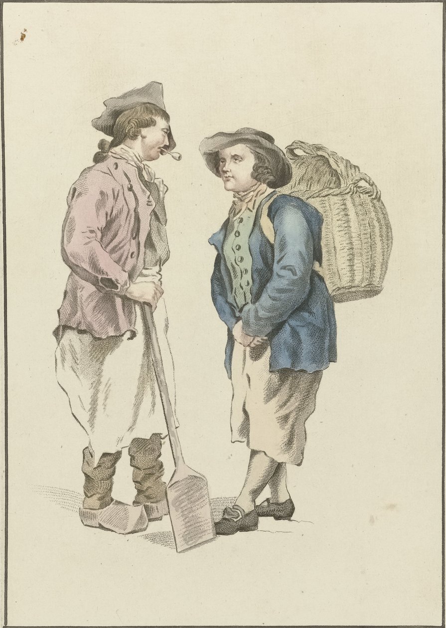 Zwei Bauern im Gespräch von Mathias de Sallieth