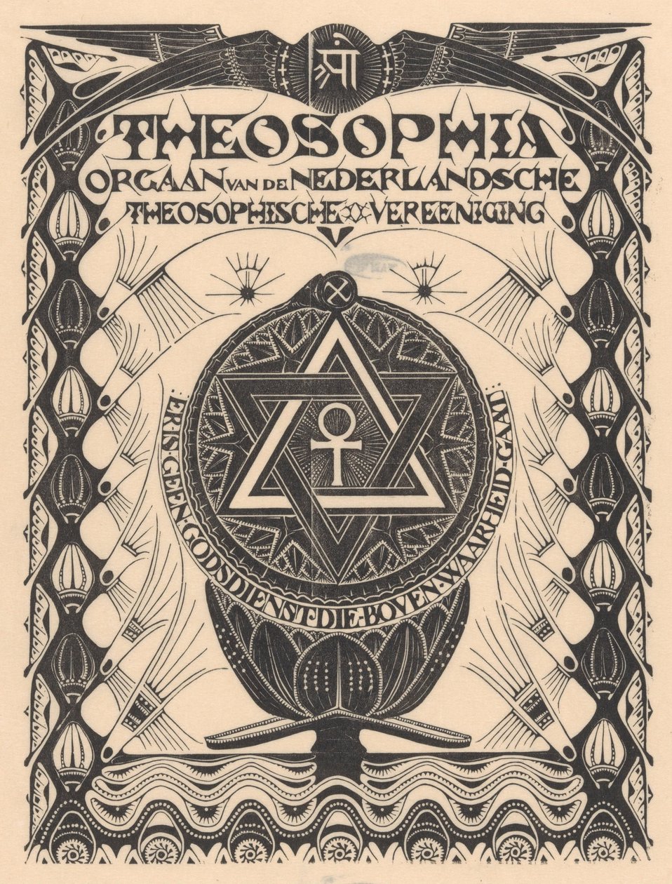 Umschlag der Zeitschrift Theosophia von Mathieu Lauweriks