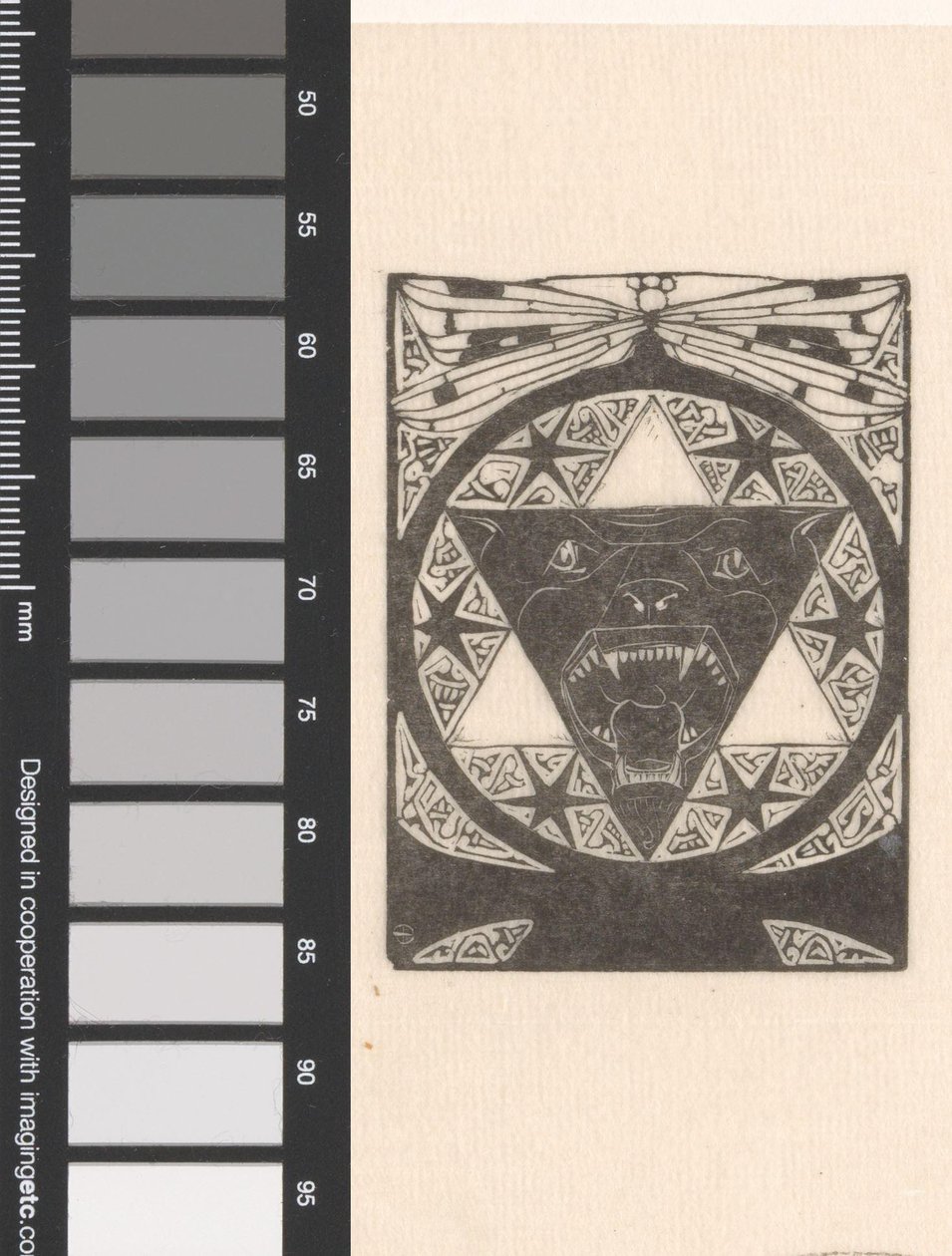 Theosophisches Emblem mit brüllendem Hundekopf von Mathieu Lauweriks
