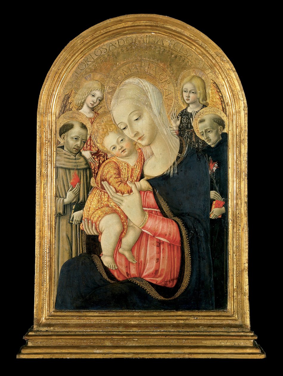 Madonna mit Kind, Engeln und Heiligen von Matteo de Giovanni