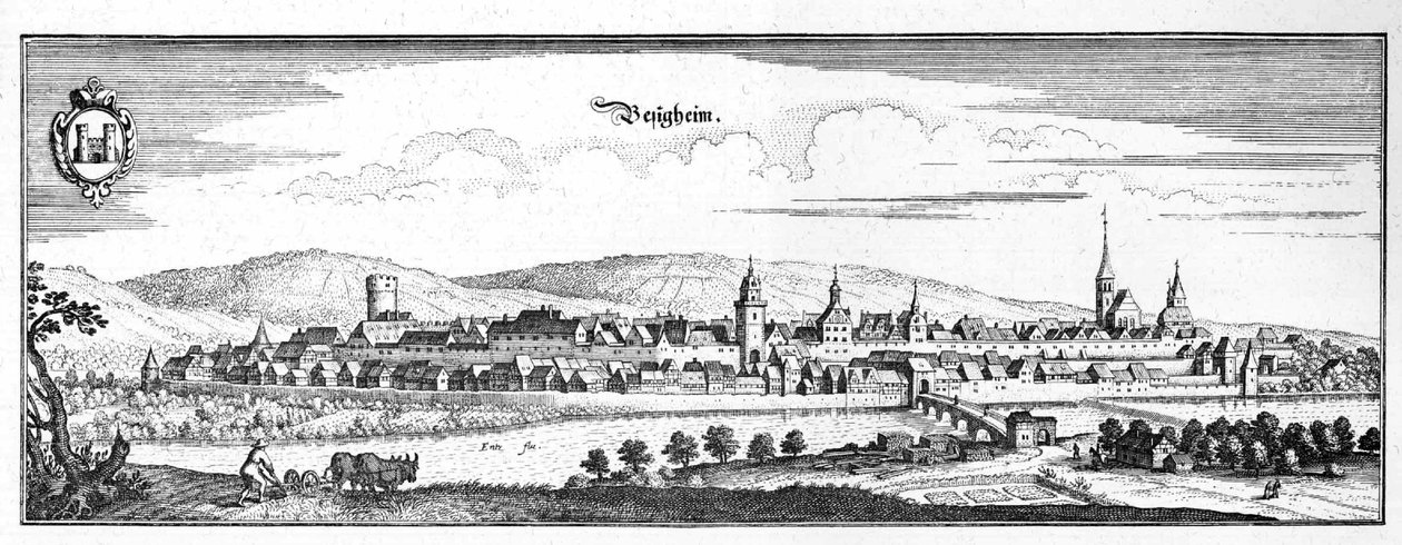 Besigheim - Auszug aus Topographia Sueviae (Schwaben) von Matthaus Merian