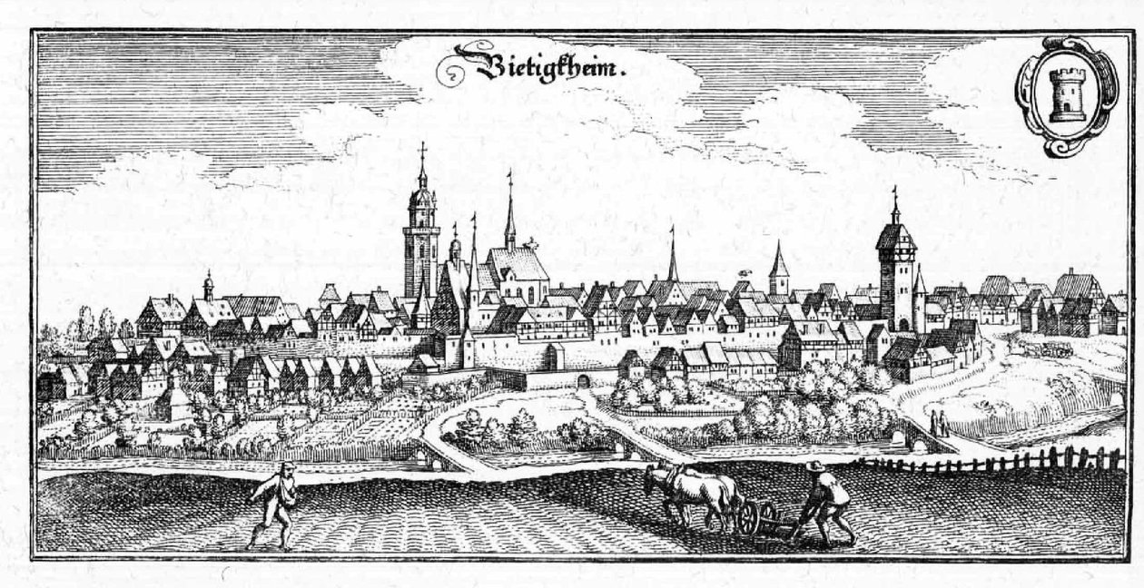 Bietigheim - Auszug aus Topographia Sueviae (Schwaben) von Matthaus Merian