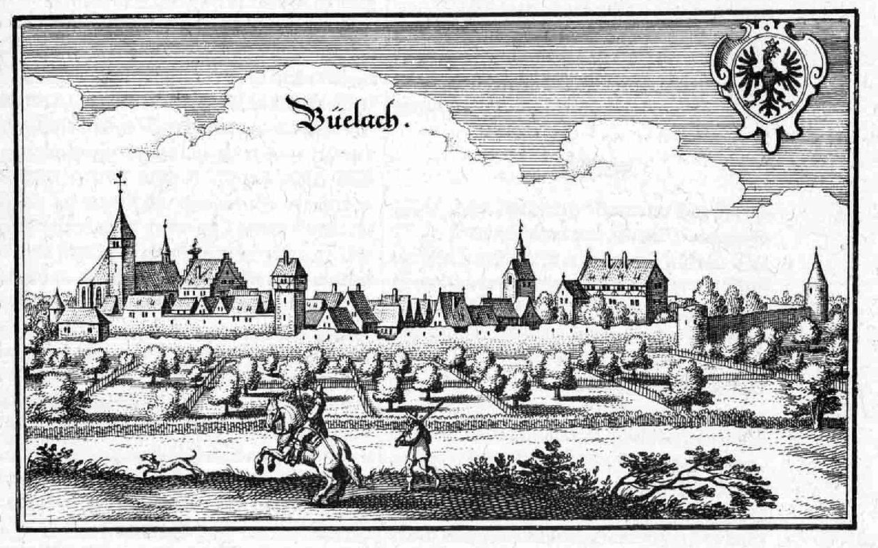 Bülach - Auszug aus Topographia Sueviae (Schwaben) von Matthaus Merian