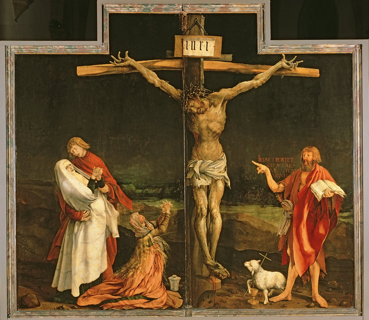 Die Kreuzigung, vom Isenheimer Altar, ca. 1512-15 von Matthias Grünewald