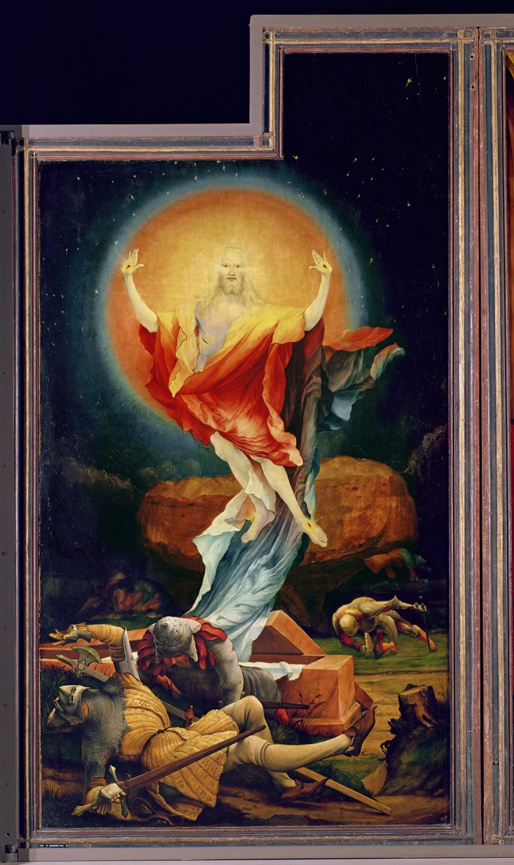 Die Auferstehung Christi, vom Isenheimer Altar (rechte Flügel) von Matthias Grünewald