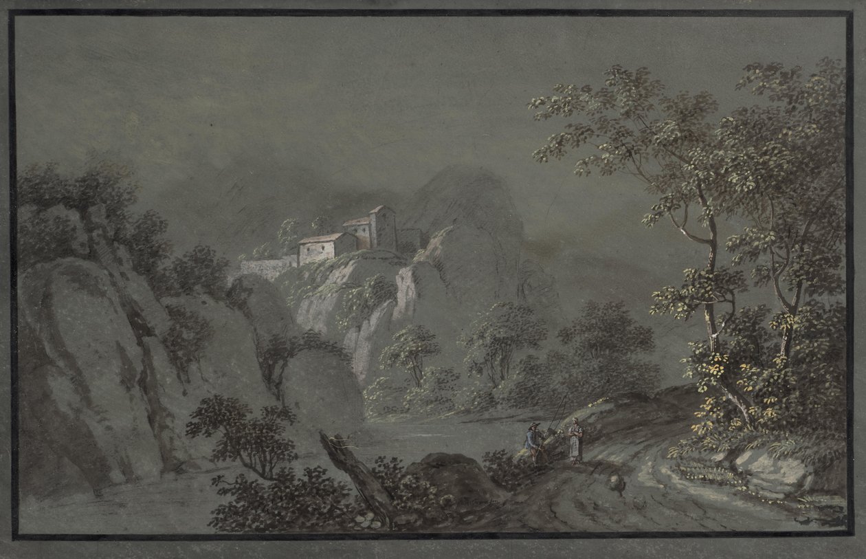 Italienische Landschaft von Matthias Rudolf Toma