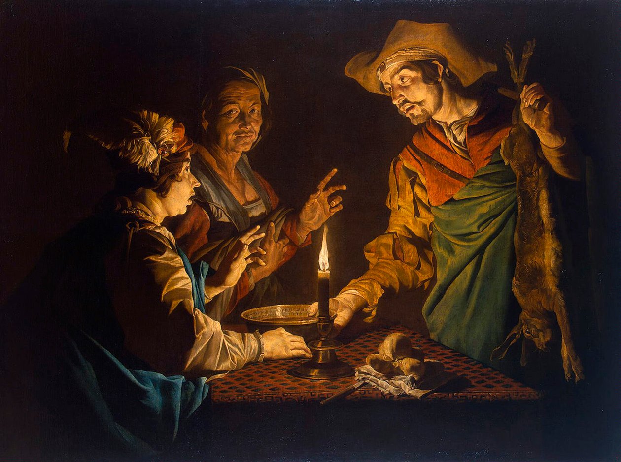 Esau und Jakob, 1640er Jahre von Matthias Stomer