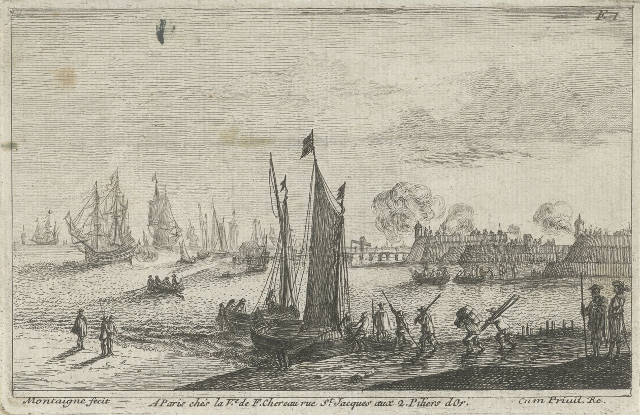 Das Beladen eines Schiffes von Matthieu van Plattenberg