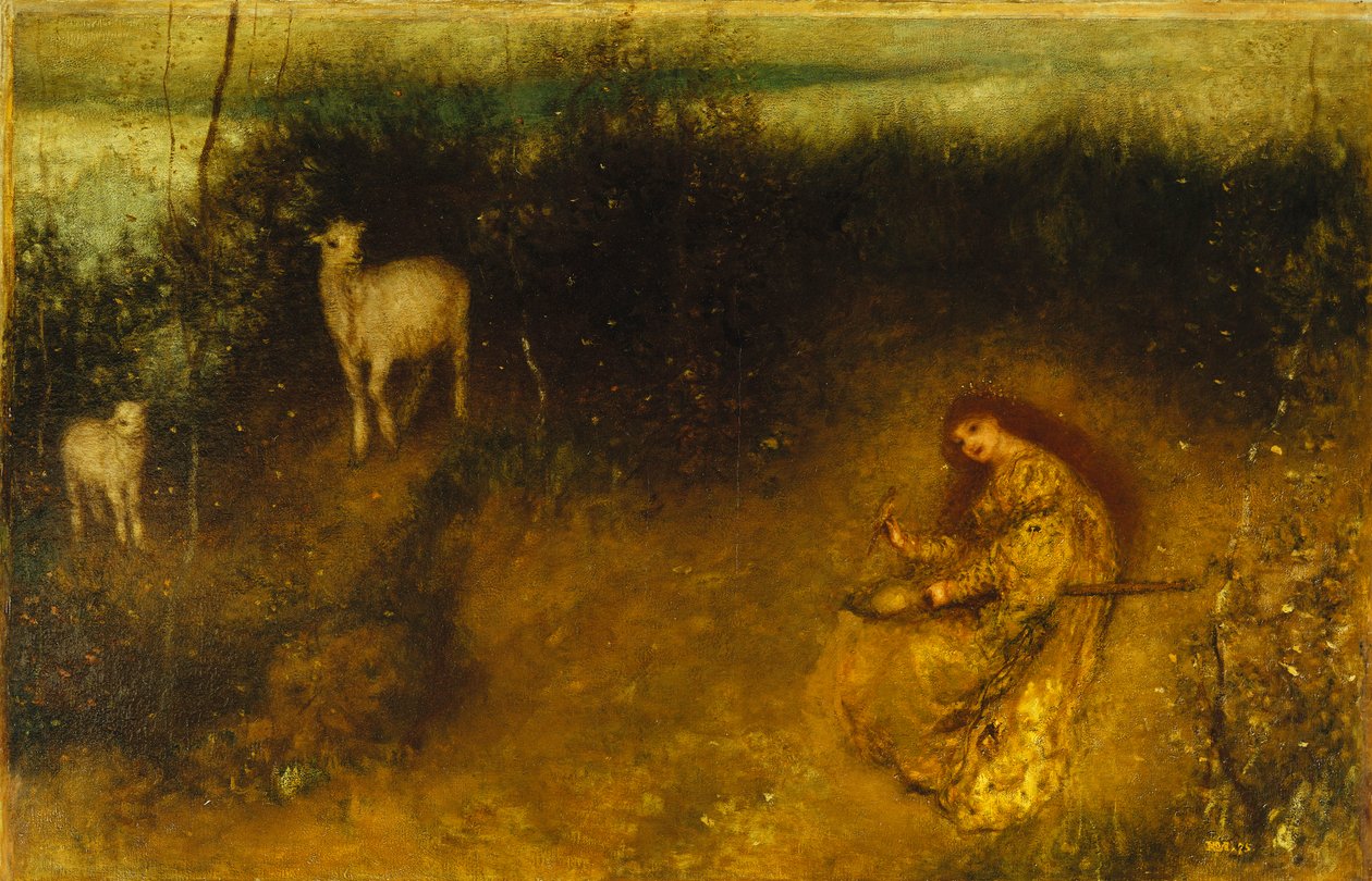 Ein Mädchen mit Ziegen, 1875 von Matthijs Maris