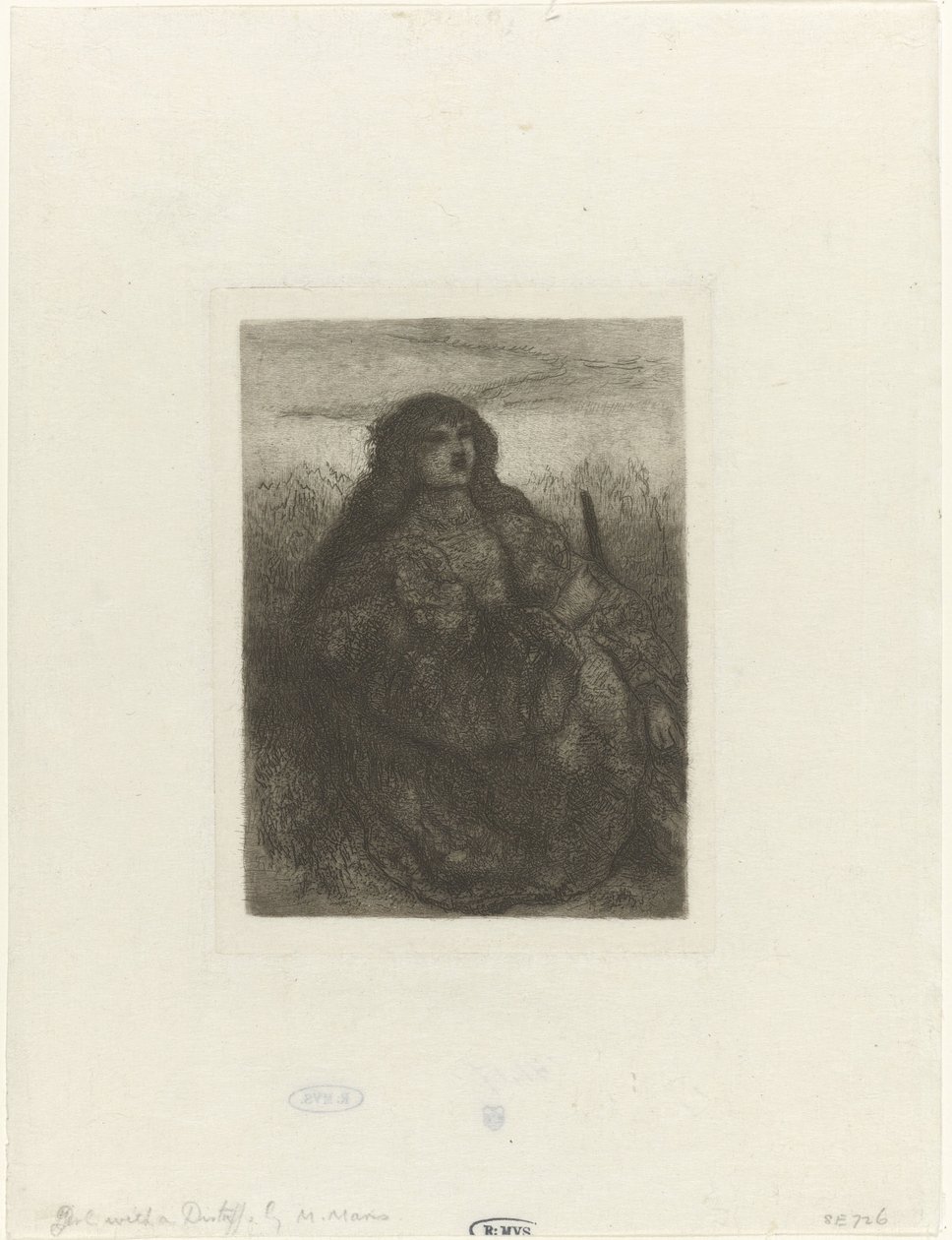 Frau in einer Landschaft von Matthijs Maris