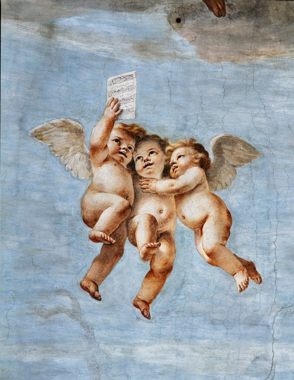 Konzerte der Engel (Detail) von Mattia (1613 99) Preti