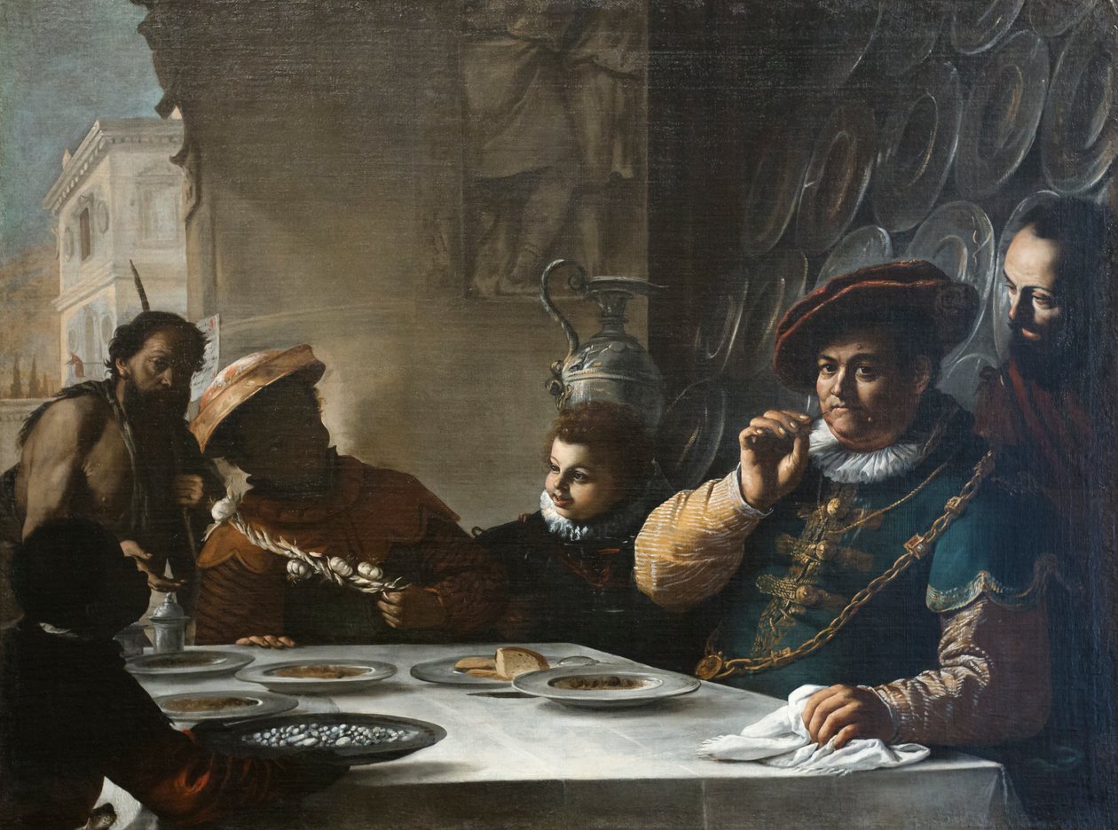 Das Fest des reichen Mannes von Mattia (1613 99) Preti