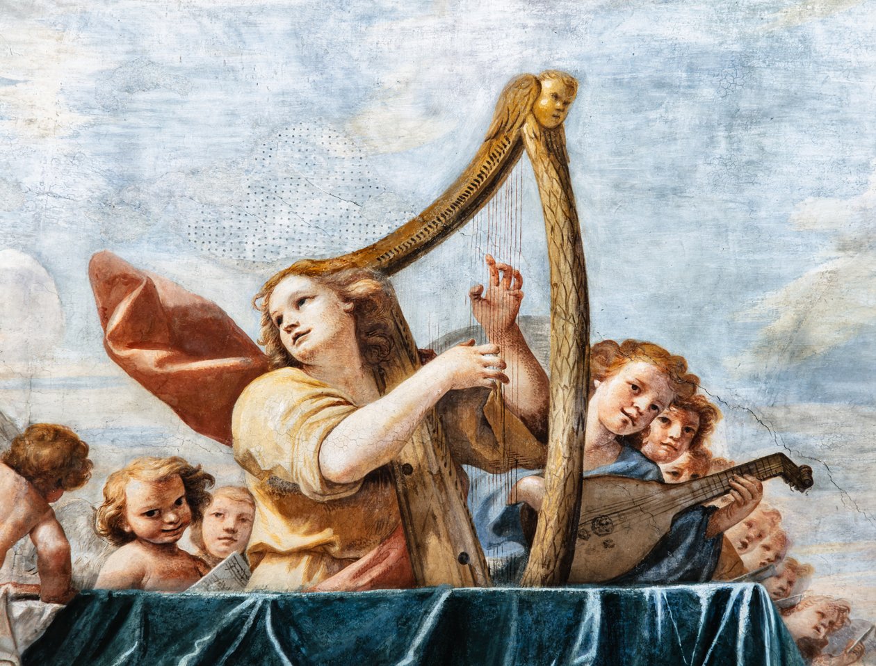 Konzerte der Engel (Detail) von Mattia (1613 99) Preti