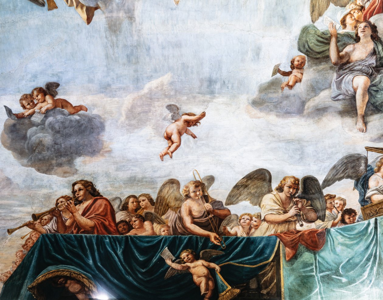 Konzerte der Engel (Detail) von Mattia (1613 99) Preti