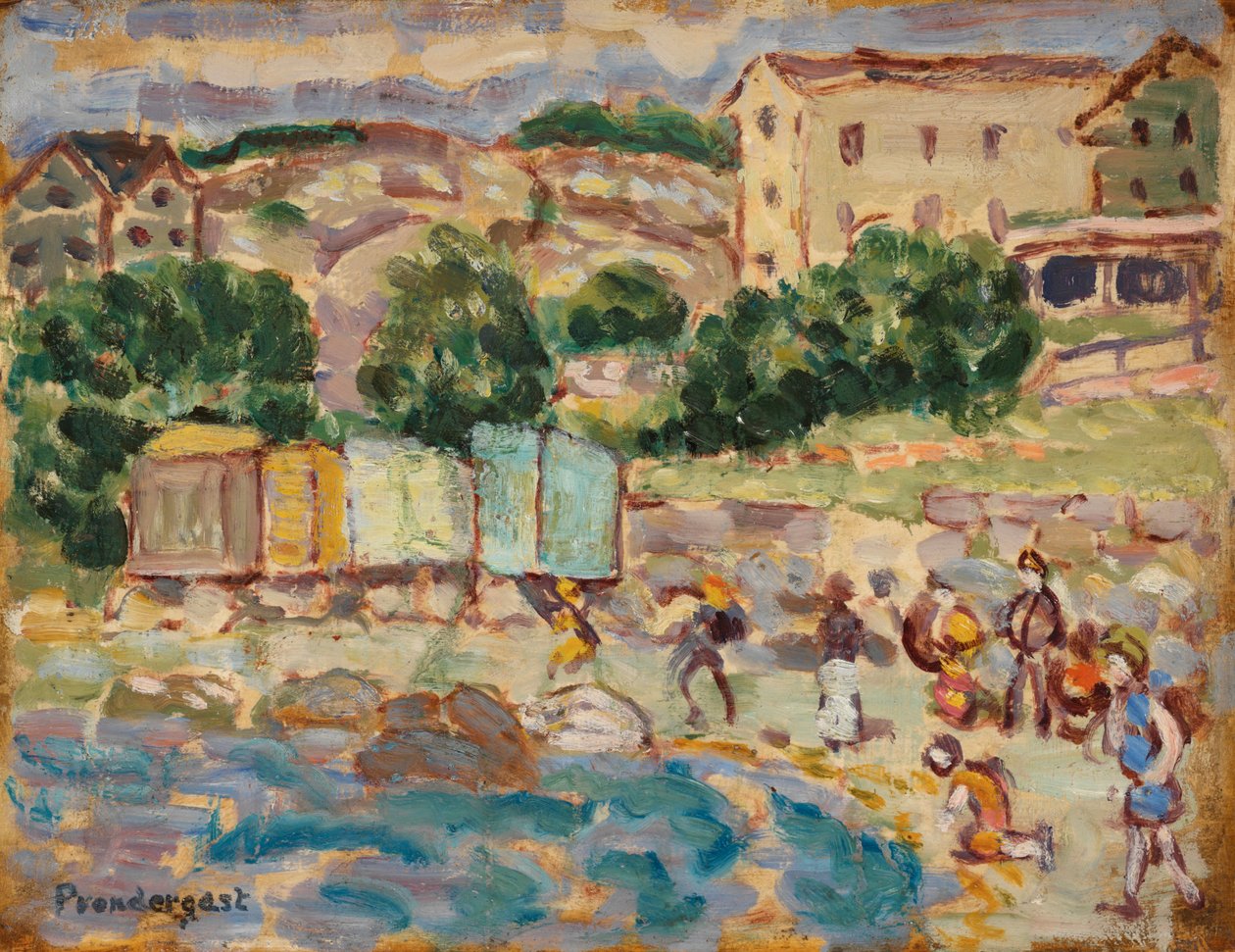 Strand und Dorf von Maurice Brazil Prendergast