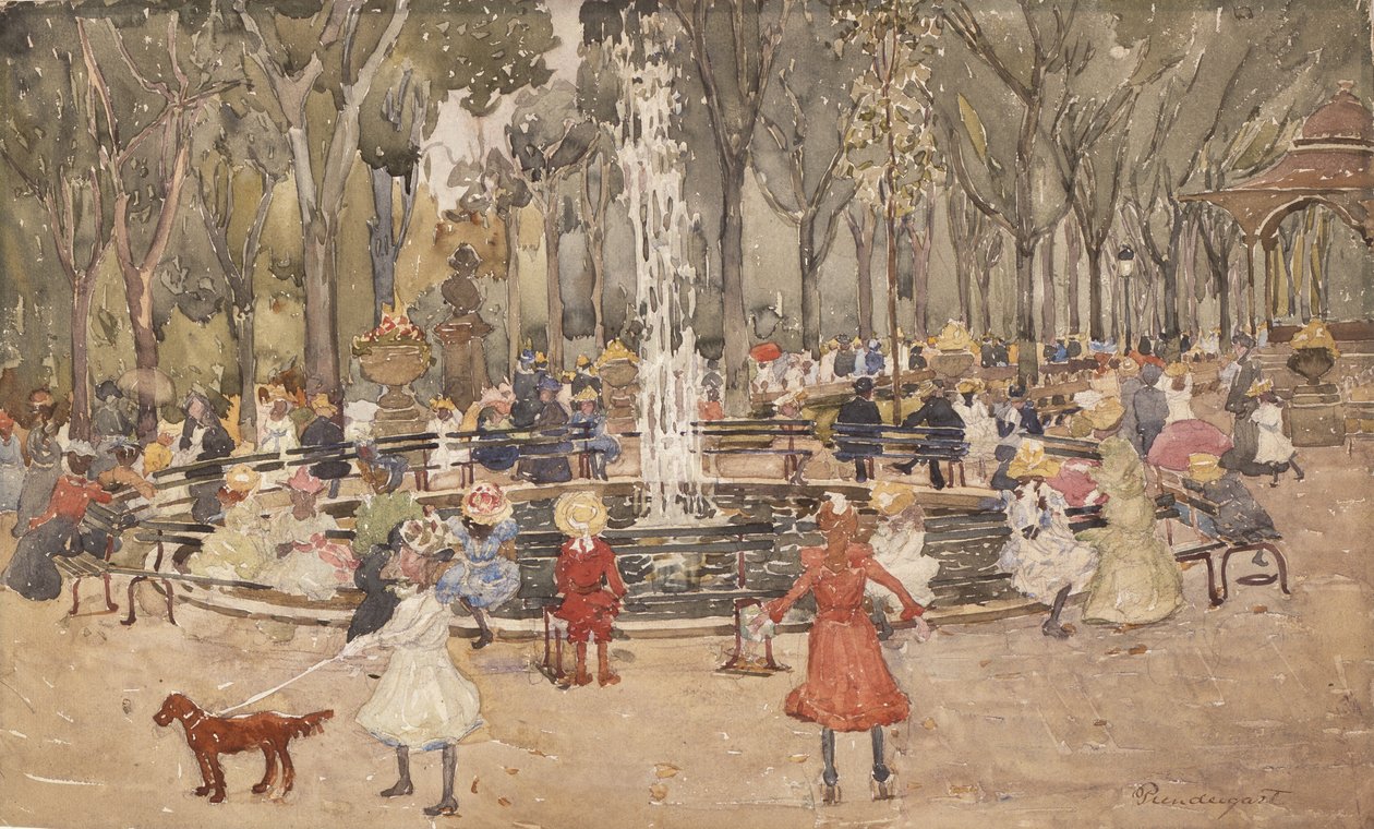 Im Central Park, New York, ca. 1900-03 von Maurice Brazil Prendergast