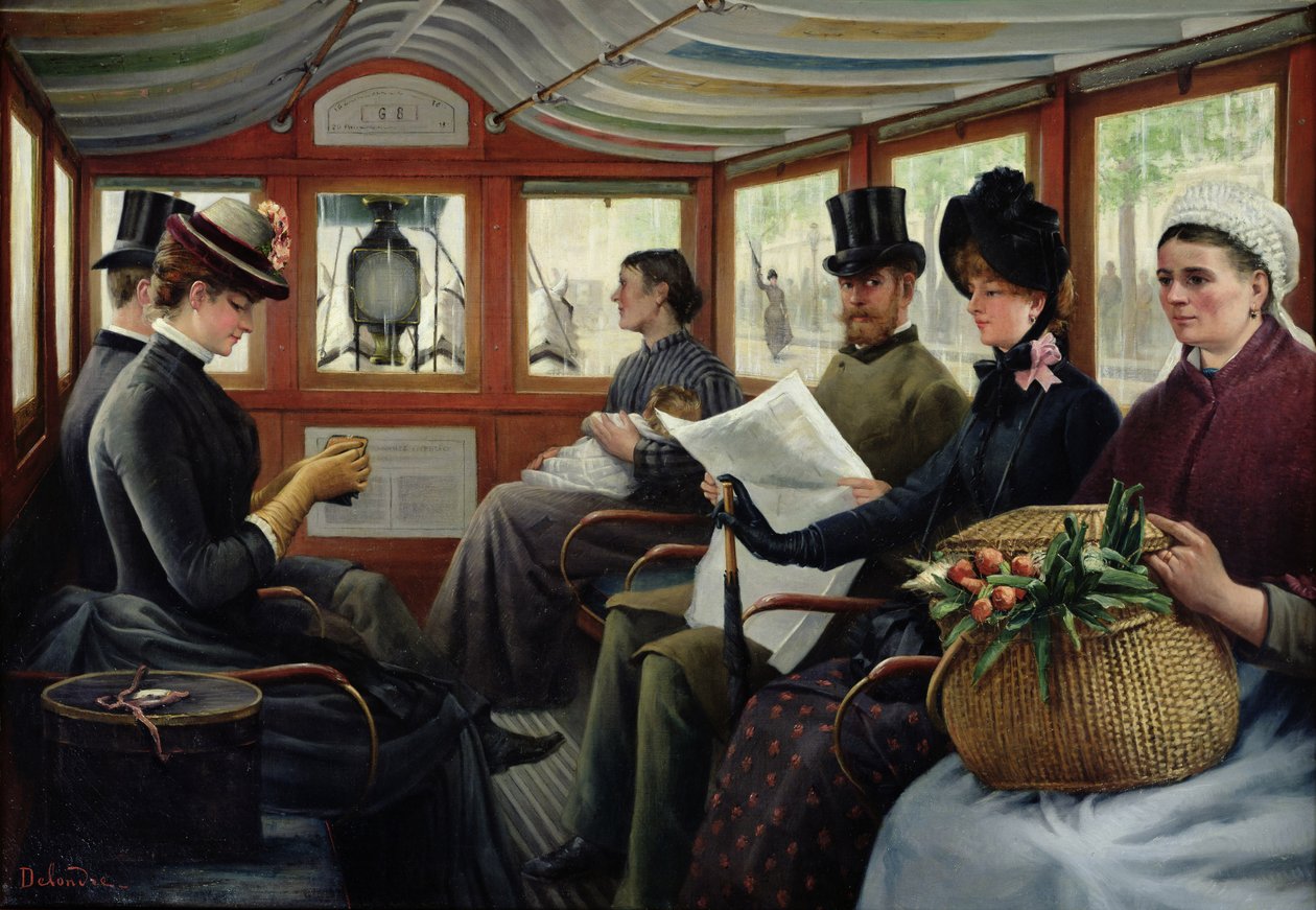 Im Omnibus, 1880 von Maurice Delondre