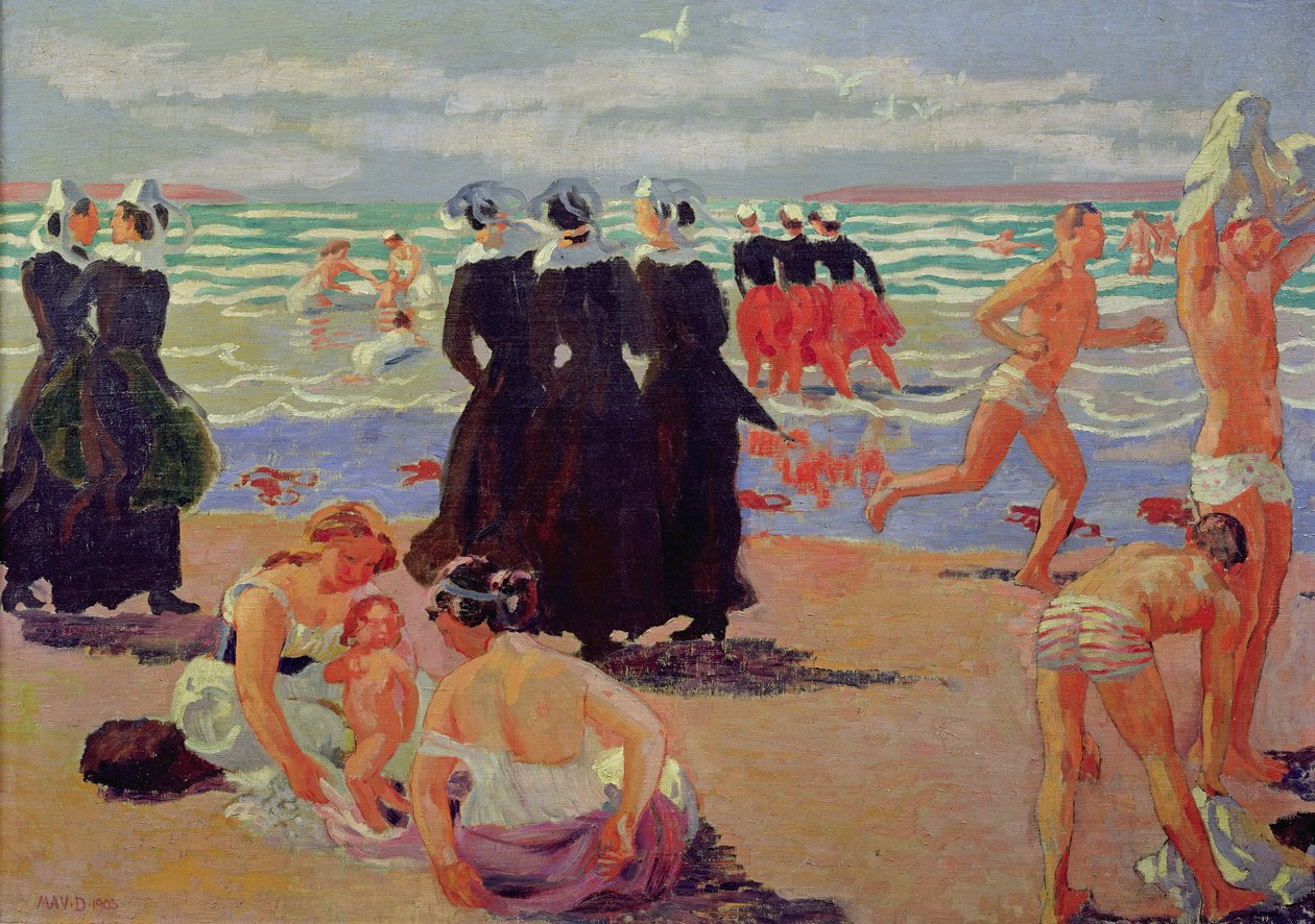 Baden beim Pardon von Sainte-Anne-la-Palud, 1905 von Maurice Denis