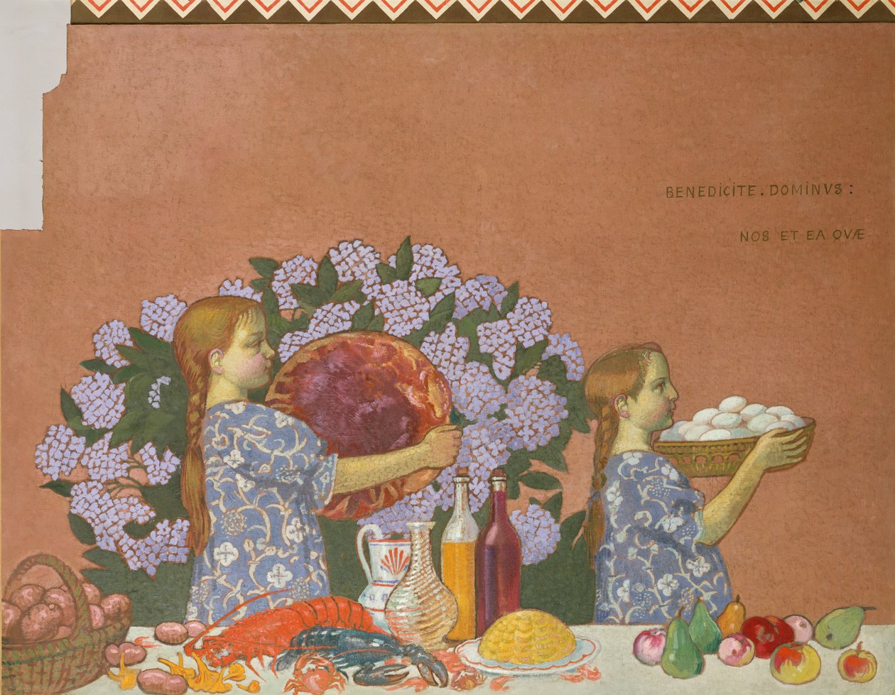 Grace, linkes Seitenpaneel aus der Dekoration des Hauses des Künstlers in Perros-Guirac, 1908 von Maurice Denis