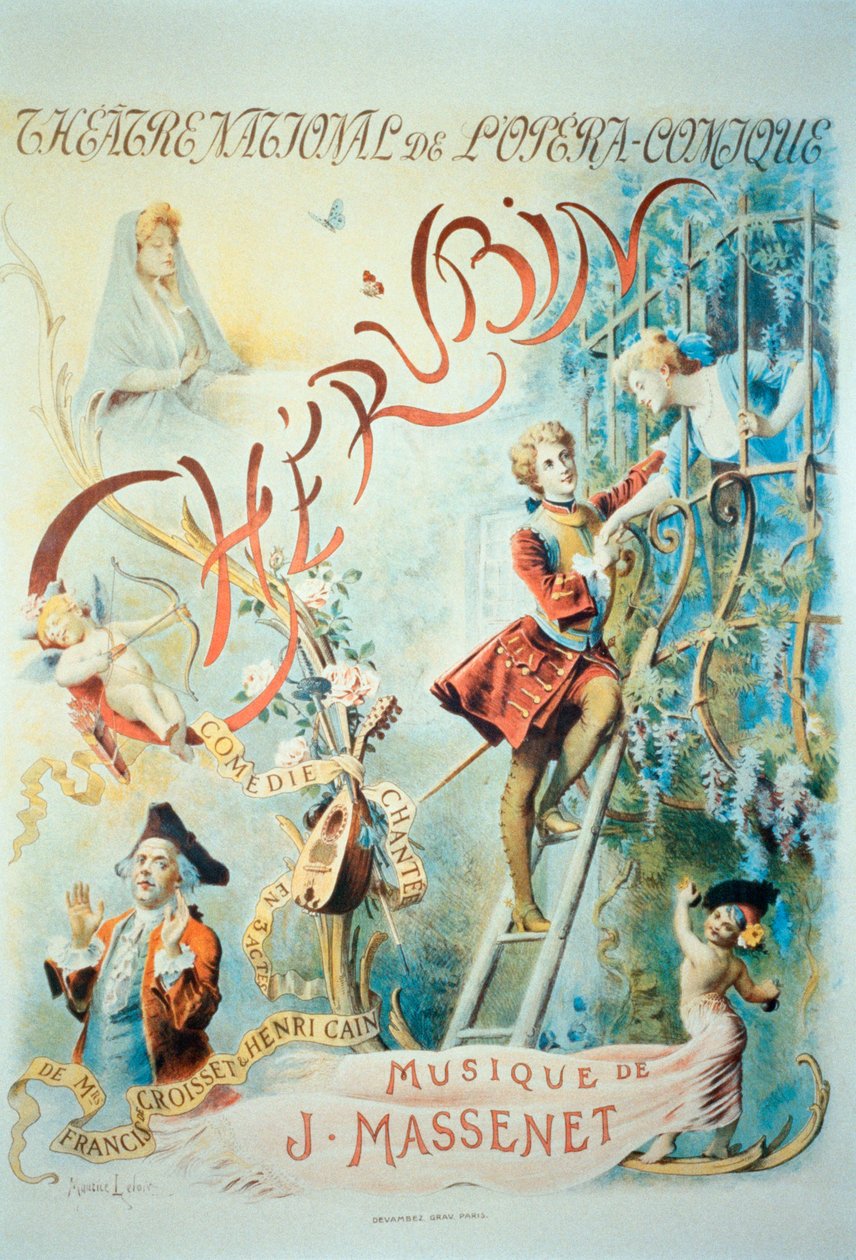 Cherubin, Oper von Jules Massenet von Maurice Leloir