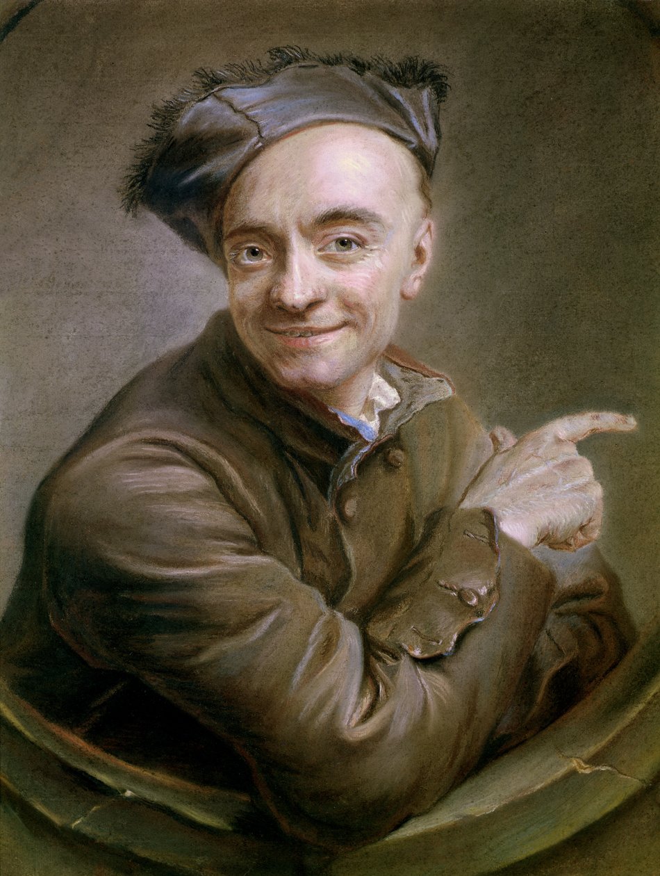 Selbstporträt mit dem Bullauge, 1737 von Maurice Quentin de La Tour