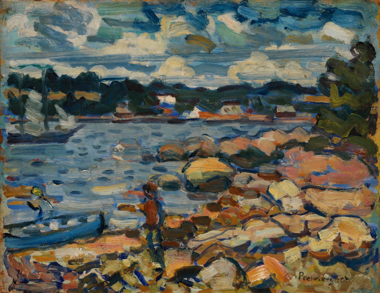 Brooksville, Maine (Fluss & Felsen) von Maurice Brazil Prendergast
