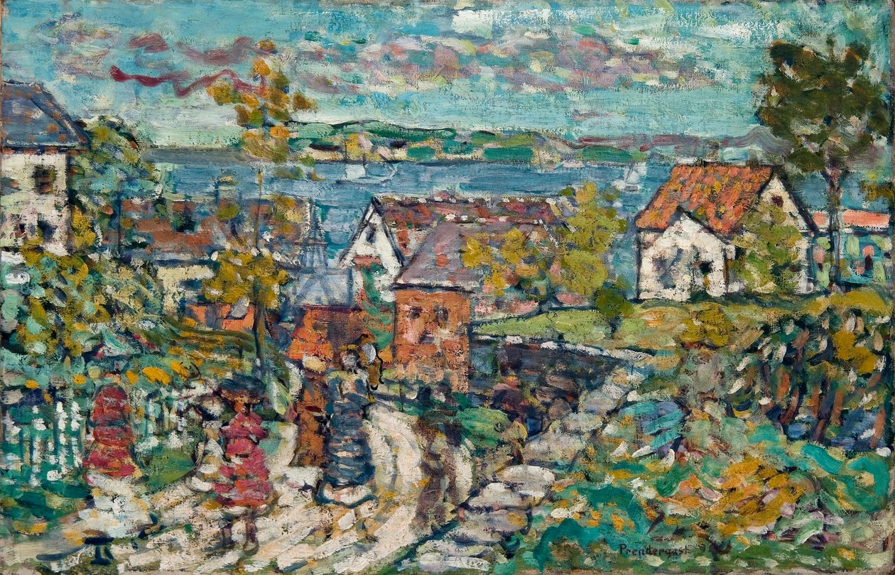 Landschaft (Straße und Stadt) von Maurice Brazil Prendergast