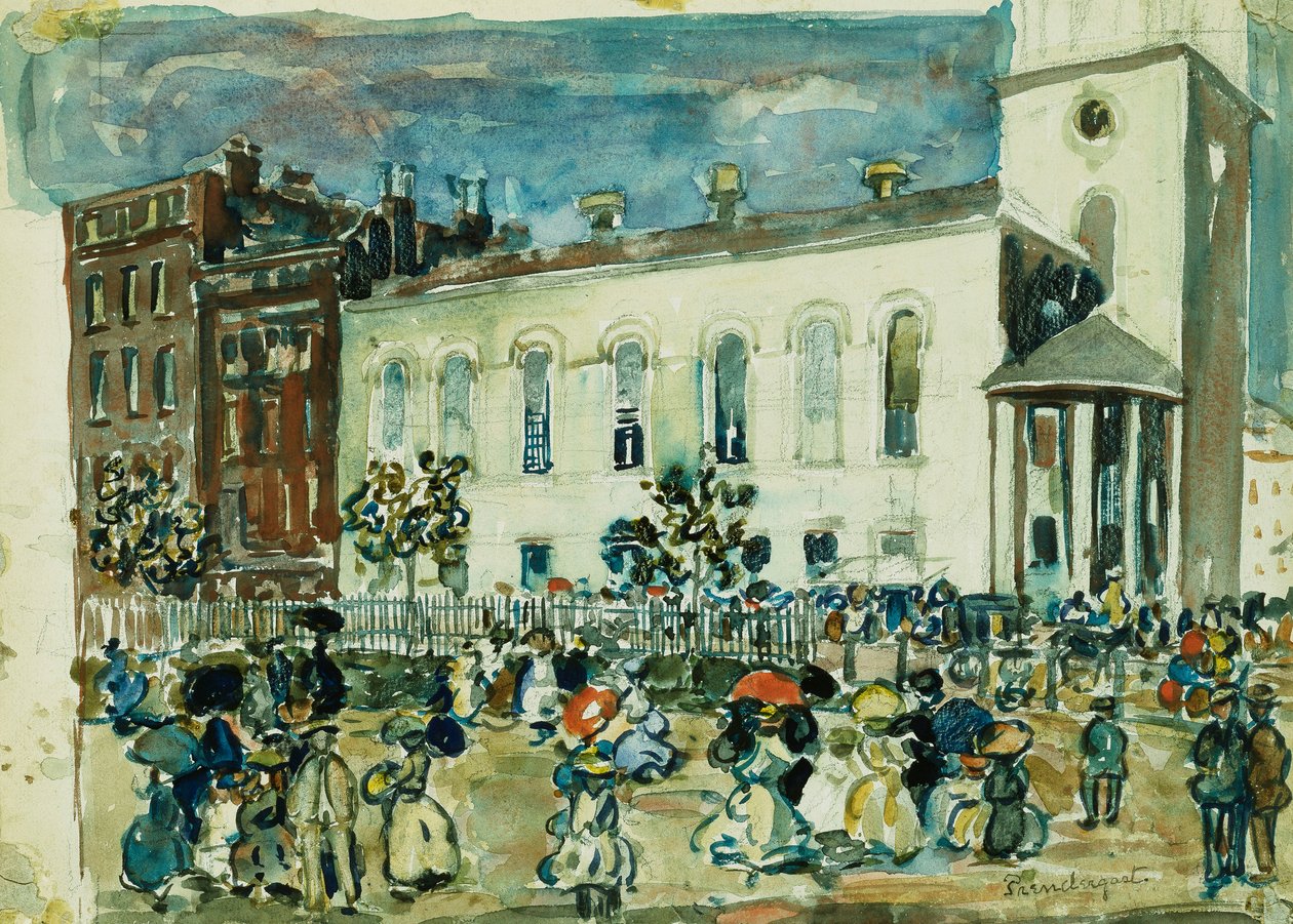 Park Street Church, Boston, ca. 1905-1907 von Maurice Brazil Prendergast