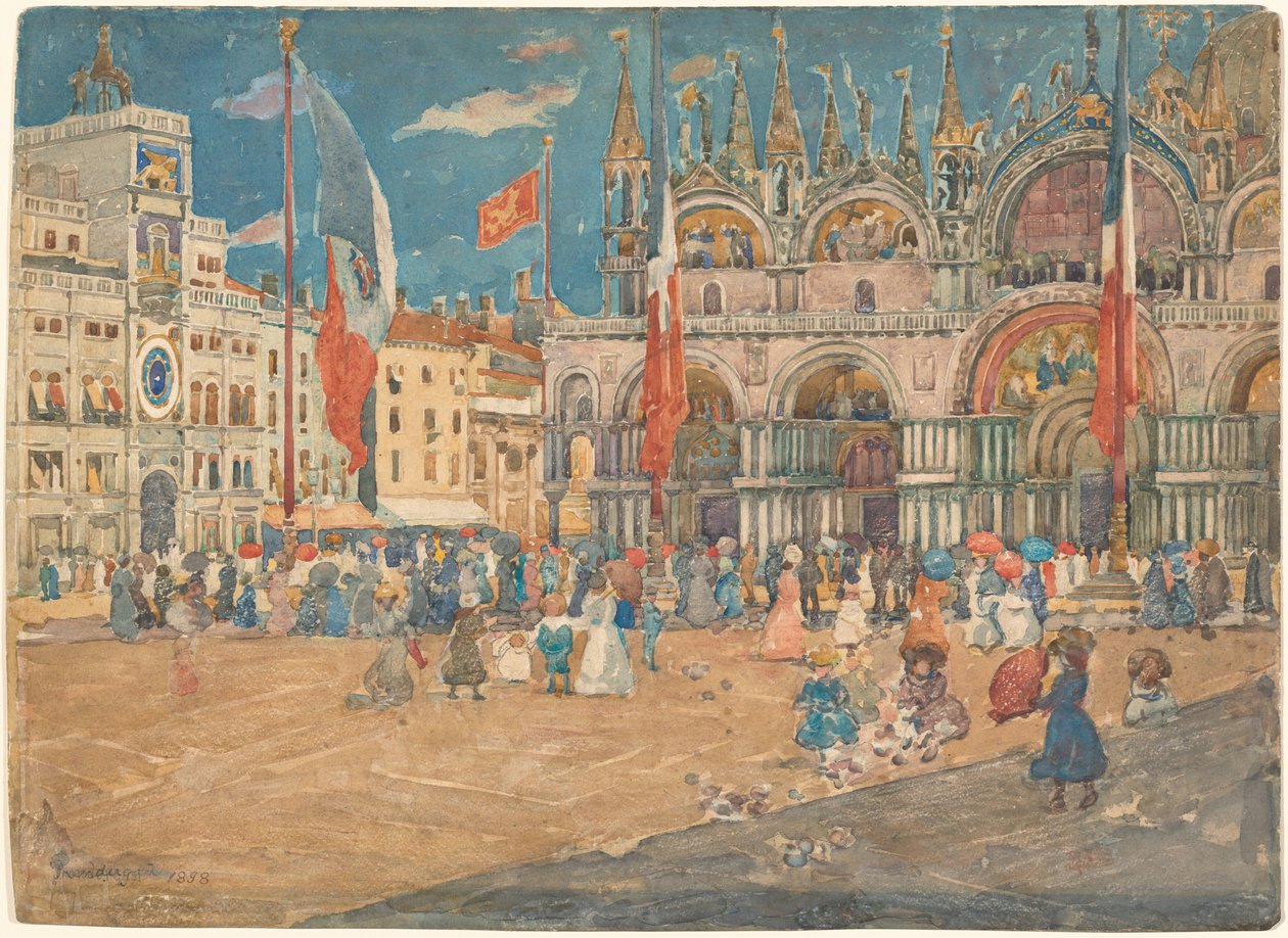 Piazza San Marco, 1898 von Maurice Brazil Prendergast