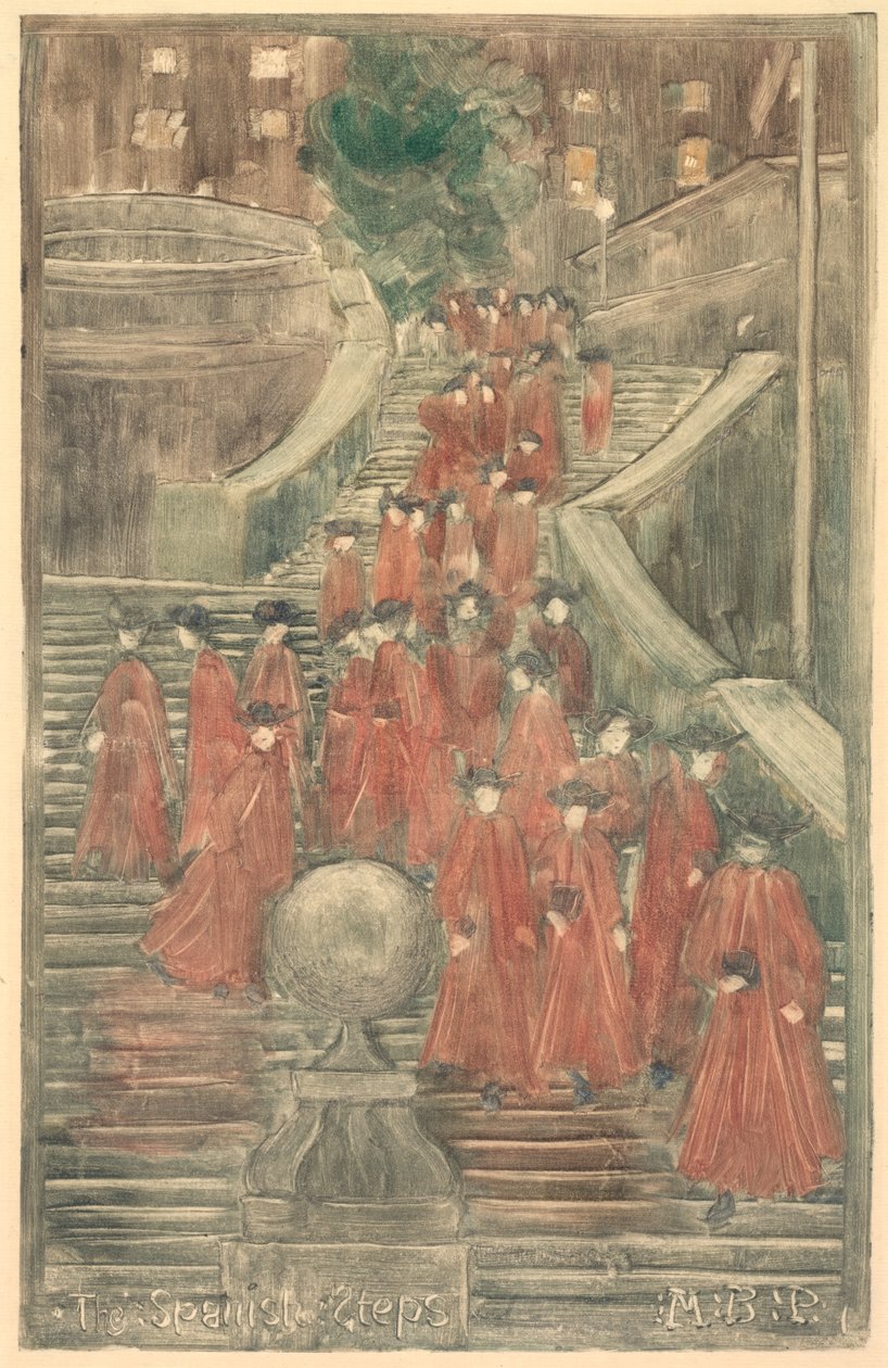 Die Spanische Treppe, 1898-1899 von Maurice Brazil Prendergast