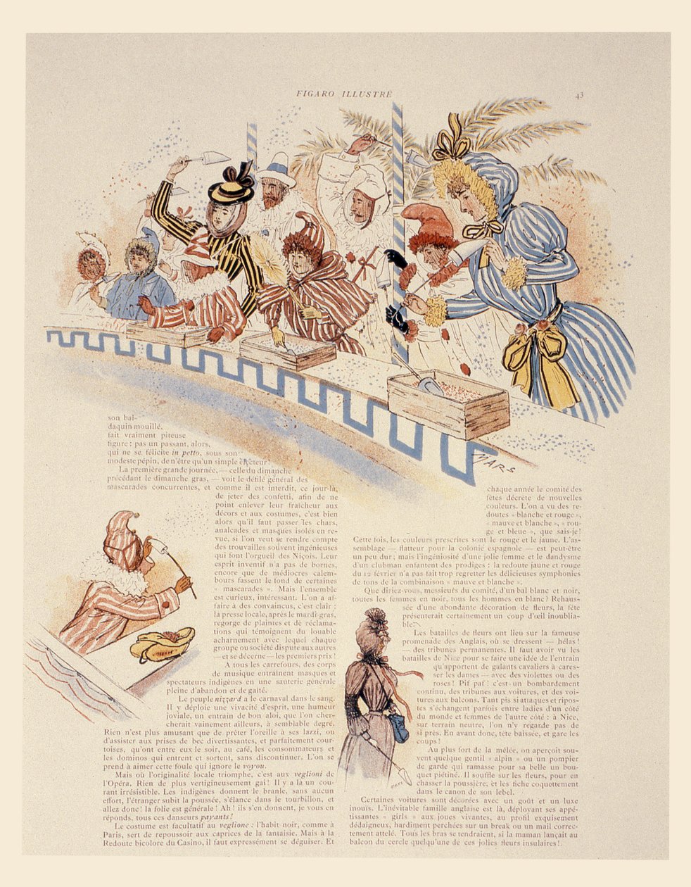 Karneval in Nizza, 1894 von Maurice Charles Mathieu Bonvoisin