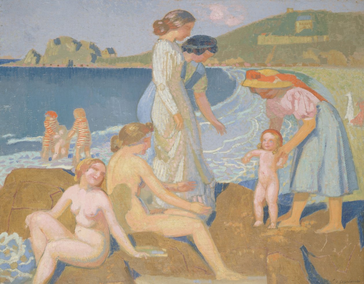 Badende in Perros-Guirec, ca. 1909-1912 von Maurice Denis