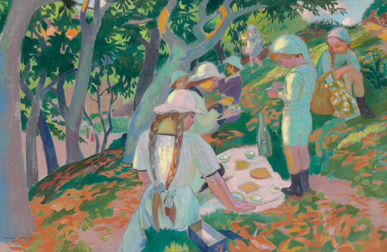 Le goûter sous les châtaigniers, 1914 von Maurice Denis