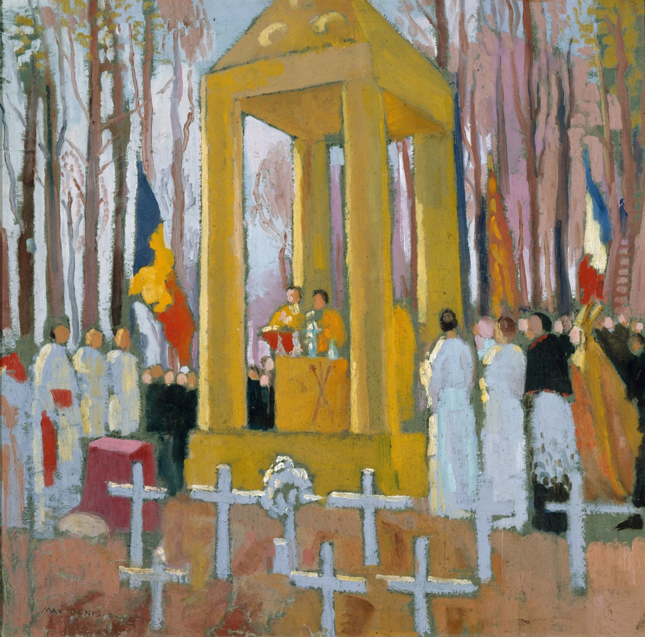 Messe vor dem Grab von Ernest Psichari, 1924 von Maurice Denis