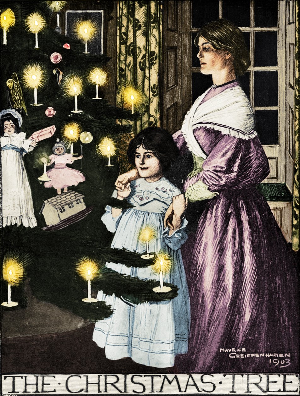 Der Weihnachtsbaum, 1903 von Maurice Greiffenhagen