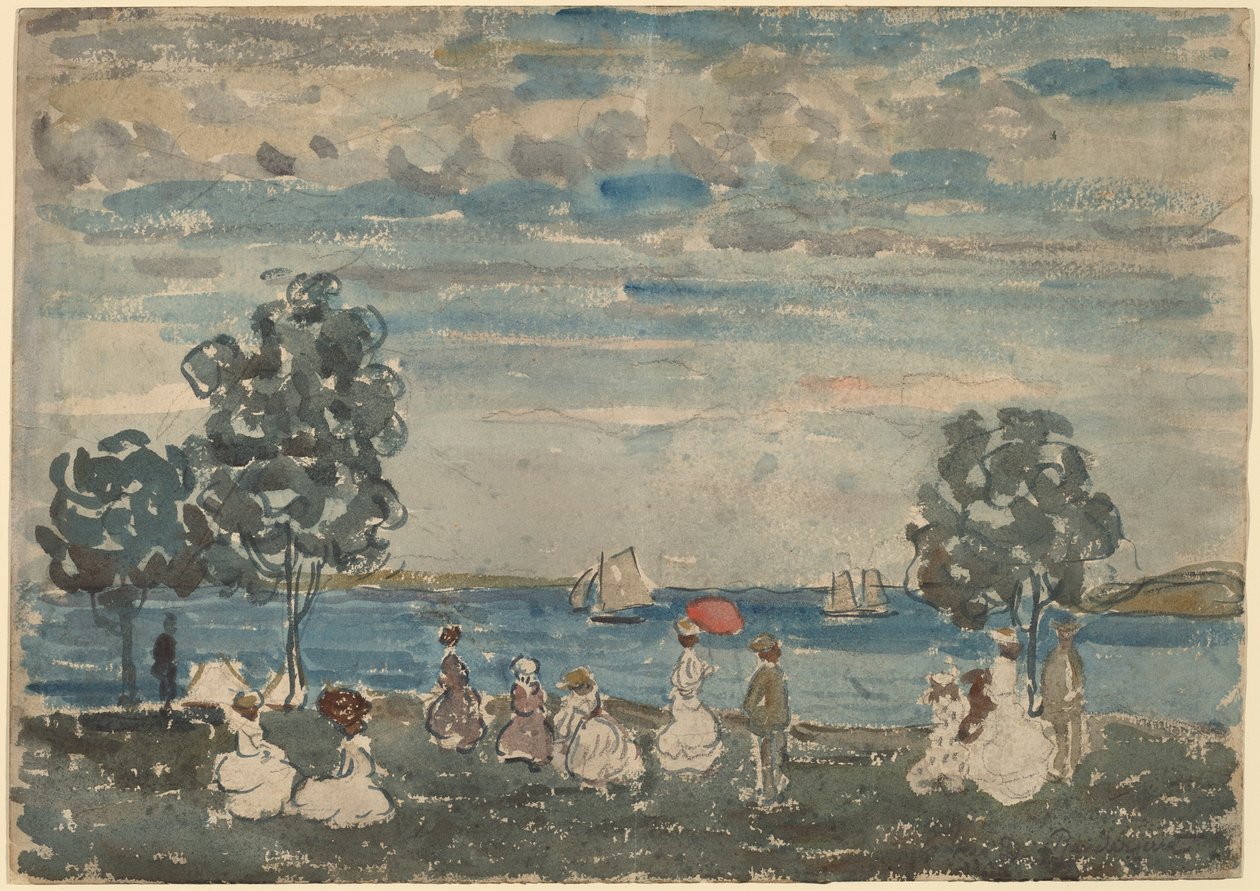 Figuren am Strand von Maurice Brazil Prendergast