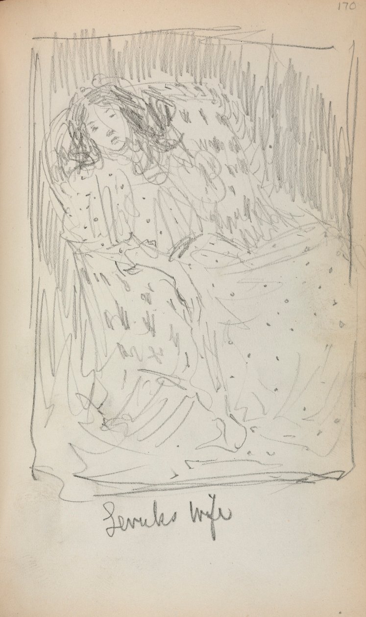 Italienisches Skizzenbuch: Levuks Frau (Seite 170) von Maurice Prendergast