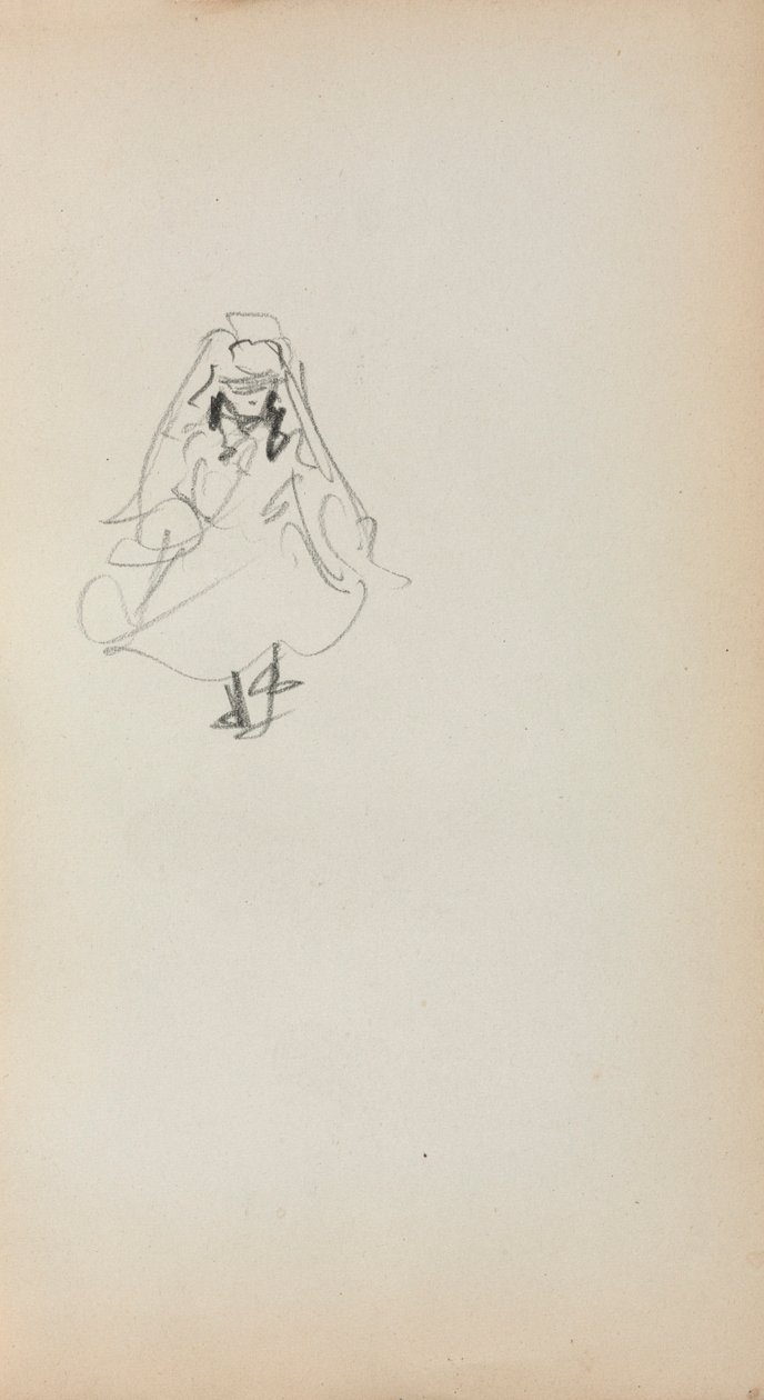 Italienisches Skizzenbuch: Stehendes Mädchen (Seite 257) von Maurice Prendergast