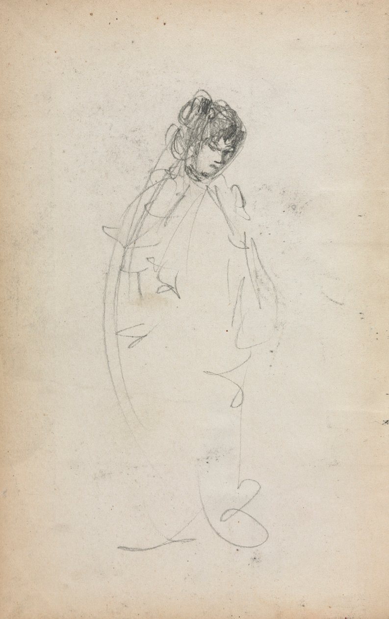 Italienisches Skizzenbuch: Stehende Frau von Maurice Prendergast
