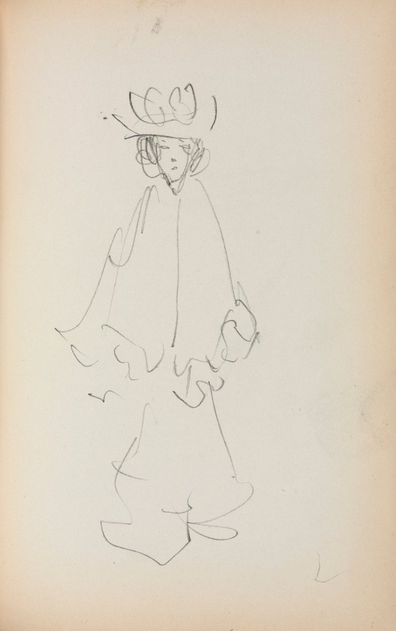 Italienisches Skizzenbuch: Stehende Frau (Seite 147) von Maurice Prendergast