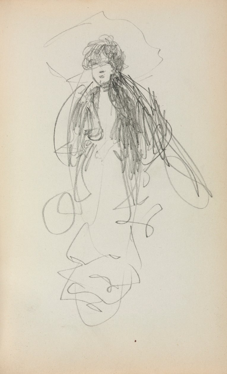 Italienisches Skizzenbuch: Stehende Frau von Maurice Prendergast