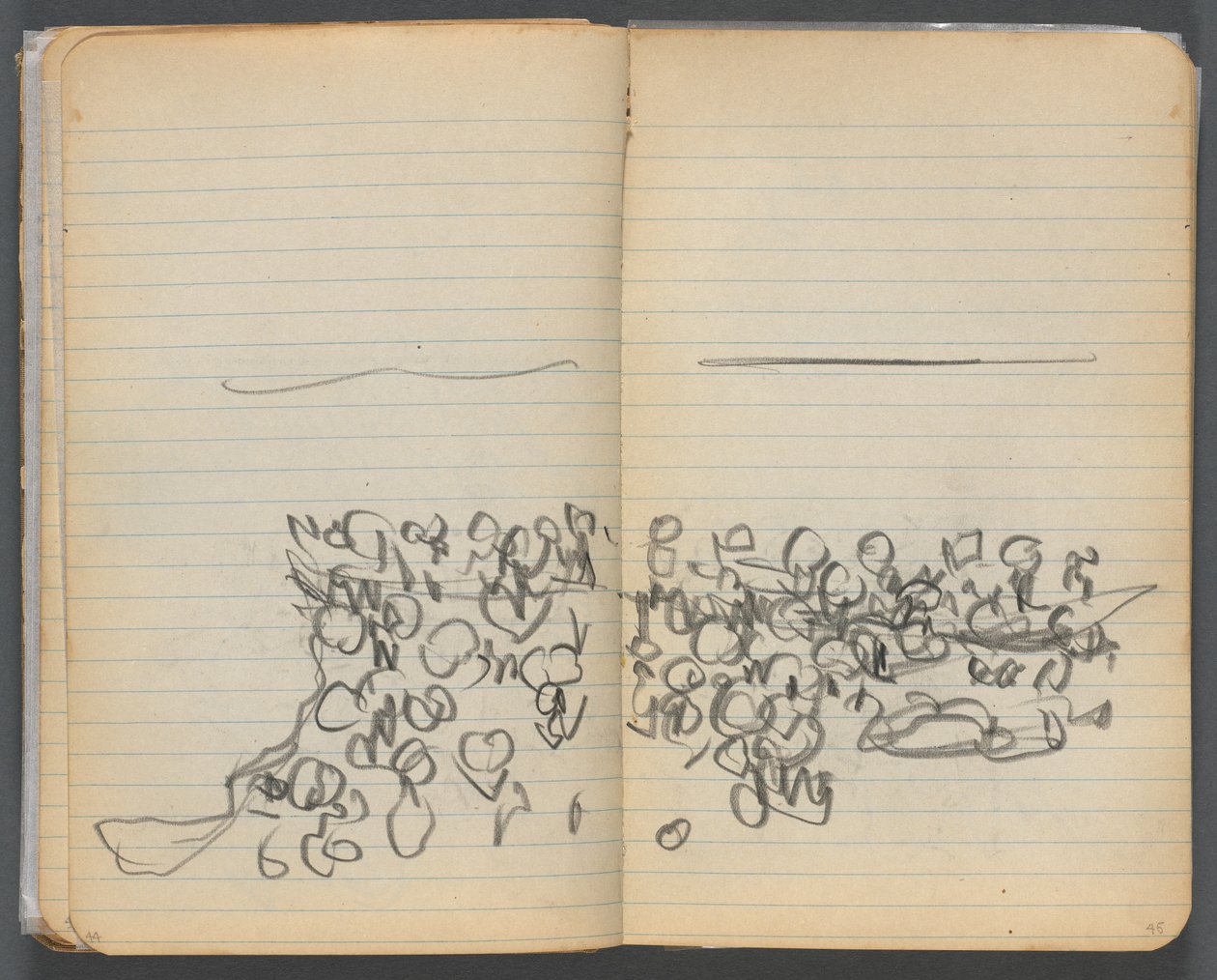 Skizzenbuch, Seite 044 & 45: Strandansicht von Maurice Prendergast