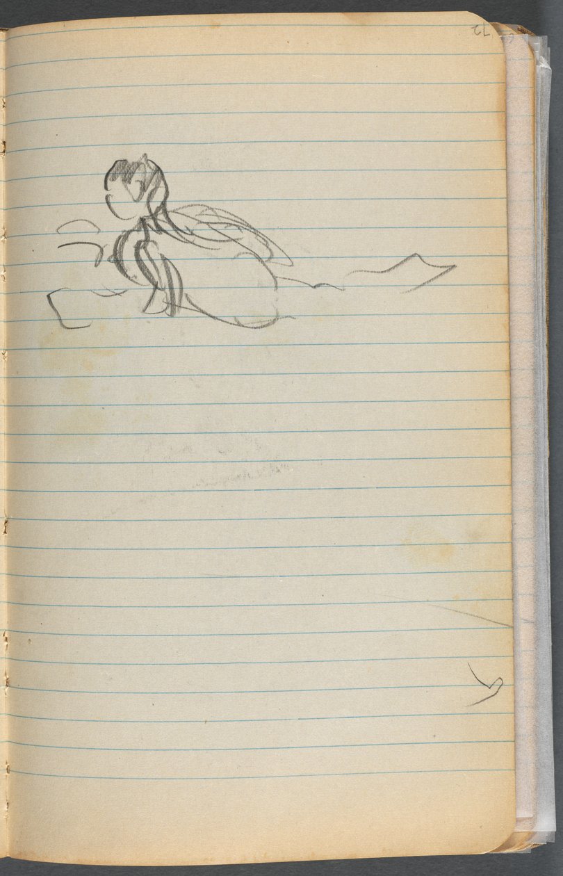 Skizzenbuch, Seite 072: Schwimmende Figur von Maurice Prendergast